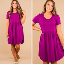 Load image into Gallery viewer, Playful Playlist Magenta Pink Babydoll Dress
