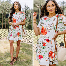 Load image into Gallery viewer, Play It Casual Ivory White Floral Dress
