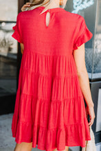 Load image into Gallery viewer, Next Level Red Tiered Dress
