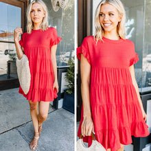 Load image into Gallery viewer, Next Level Red Tiered Dress
