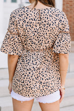 Load image into Gallery viewer, Going Out Taupe Brown Leopard Top
