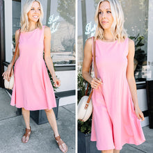 Load image into Gallery viewer, Easy To Find Rose Pink Swing Dress
