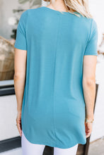 Load image into Gallery viewer, Still The One Dusty Teal Short Sleeve Top
