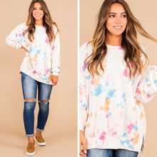 Load image into Gallery viewer, In The Summer Sun Pink Tie Dye Sweatshirt
