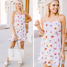 Load image into Gallery viewer, Make An Effort Taupe White Floral Dress
