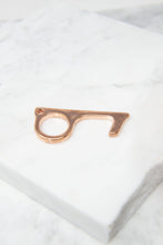 Load image into Gallery viewer, Hands To Yourself Touchless Button/Door Copper Keychain

