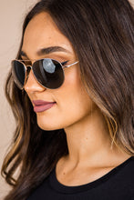 Load image into Gallery viewer, Soak Up The Sun Gold Aviator Sunglasses
