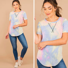 Load image into Gallery viewer, Catching The Vibes Indigo Blue Tie Dye Top
