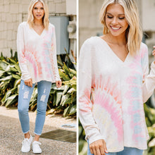 Load image into Gallery viewer, Prove Your Point Nude Beige Tie Dye Hoodie Top
