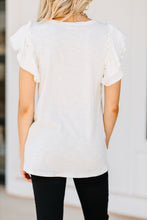 Load image into Gallery viewer, Falling In Love White Ruffled Top
