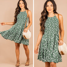 Load image into Gallery viewer, All Your Heart Forest Green Halter Dress
