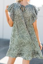 Load image into Gallery viewer, Make It Right Chive Green Leopard Dress
