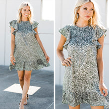 Load image into Gallery viewer, Make It Right Chive Green Leopard Dress
