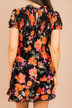 Load image into Gallery viewer, Can't Slow Down Black Floral Dress
