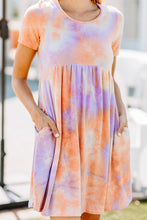 Load image into Gallery viewer, Here Comes The Sun Orange Tie Dye Dress
