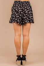Load image into Gallery viewer, Let's Go Back Black Floral Shorts
