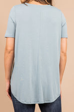 Load image into Gallery viewer, Out and About Light Green Henley Top
