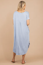 Load image into Gallery viewer, Just What You Wanted Blue Gray Midi Dress
