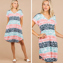 Load image into Gallery viewer, Create Your Fun Mint Green Tie Dye Dress
