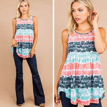 Load image into Gallery viewer, Create Your Fun Mint Green Tie Dye Tank
