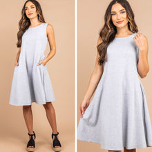 Load image into Gallery viewer, Easy To Find Heather Gray Swing Dress
