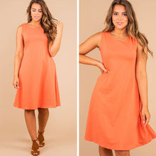 Load image into Gallery viewer, Easy To Find Ash Copper Orange Swing Dress
