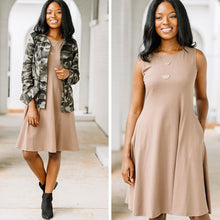 Load image into Gallery viewer, Easy To Find Mocha Brown Swing Dress
