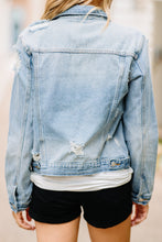Load image into Gallery viewer, Play Your Games Distressed Denim Jacket
