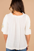 Load image into Gallery viewer, Have It All Cream White Embroidered Top
