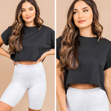Load image into Gallery viewer, Good To Go Black Crop Top
