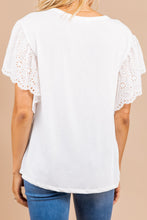 Load image into Gallery viewer, In The Beginning White Eyelet Top

