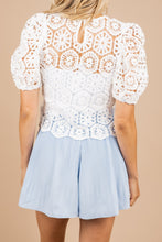 Load image into Gallery viewer, Check In Cream White Crochet Top
