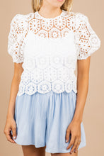 Load image into Gallery viewer, Check In Cream White Crochet Top
