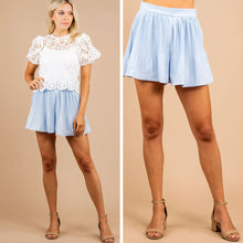 Load image into Gallery viewer, Pretty Preppy Soft Blue Shorts
