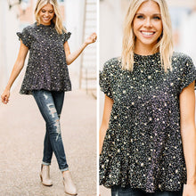 Load image into Gallery viewer, Always Be There Black Floral Top
