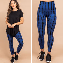 Load image into Gallery viewer, Can't Hide Navy Blue Tie Dye Leggings
