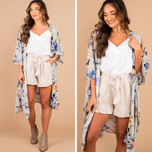 Load image into Gallery viewer, Influenced By Florals Sage Green Floral Kimono
