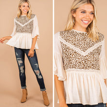 Load image into Gallery viewer, What's Inside Natural White Leopard Top
