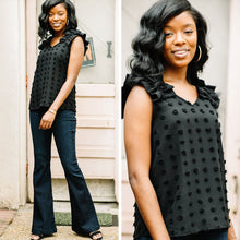 Load image into Gallery viewer, Make You Understand Black Swiss Dot Tank
