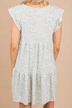 Load image into Gallery viewer, Status Update Sage Green Leopard Dress
