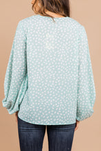 Load image into Gallery viewer, Take It Easy Mint Green Spotted Leopard Top
