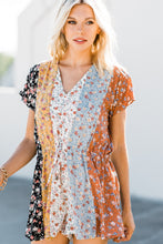 Load image into Gallery viewer, Fab Energy Rust Orange Floral Romper

