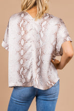 Load image into Gallery viewer, Making Plans Taupe Brown Snake Top
