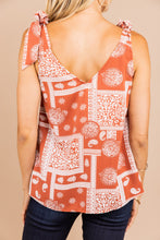 Load image into Gallery viewer, Please Be The One Salmon Orange Paisley Tank
