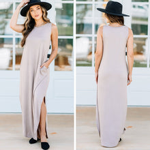 Load image into Gallery viewer, All Day Adventures Mocha Brown Tank Maxi Dress
