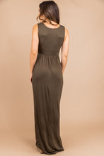 Load image into Gallery viewer, Speak With Kindness Olive Green Empire Maxi Dress
