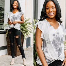 Load image into Gallery viewer, Give You Some Advice Gray Tie Dye Top
