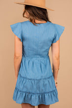 Load image into Gallery viewer, All For Love Indigo Blue Chambray Dress
