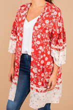 Load image into Gallery viewer, It's Your Day Rust Orange Floral Kimono
