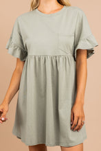 Load image into Gallery viewer, Sweet Emotions Olive Green Babydoll Dress
